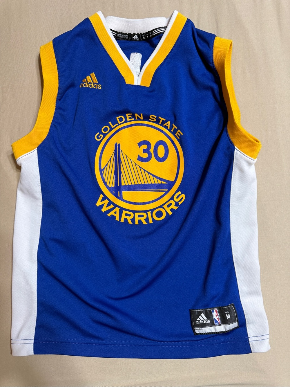 adidas Stephen Curry Golden State Warriors Youth Medium 10-12 NBA Jersey Blue 30